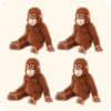 Orangutan Plush 4PCS