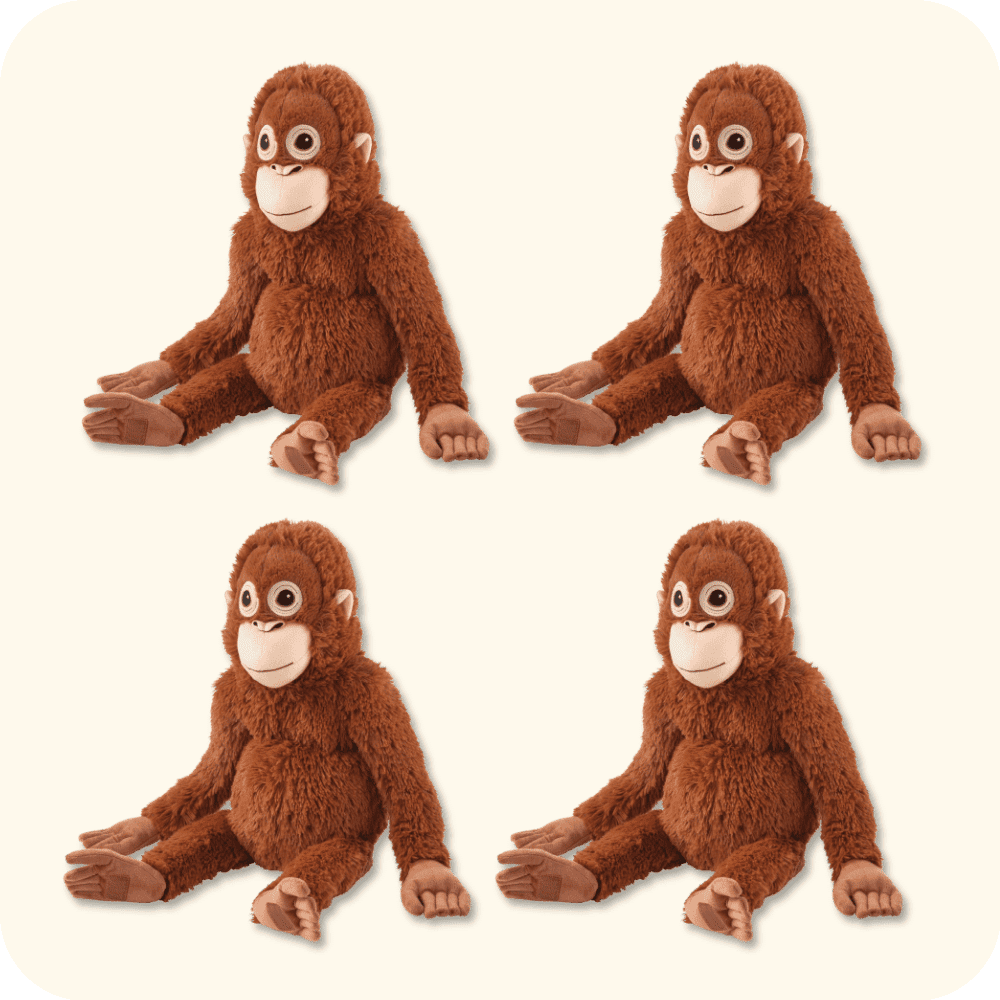 Orangutan Plush 4PCS Orangutan Plush 4PCS